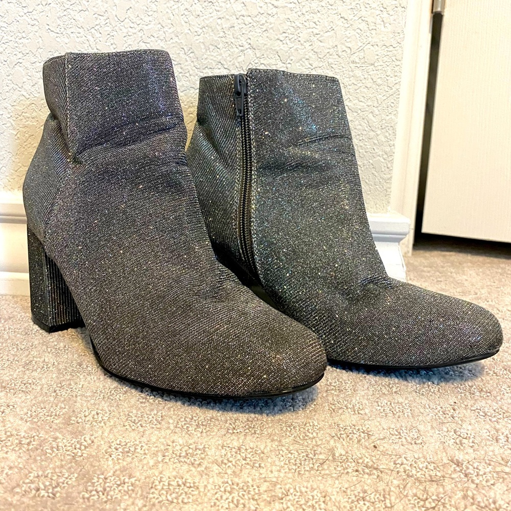 Diba Silver Sparkle Boots W9